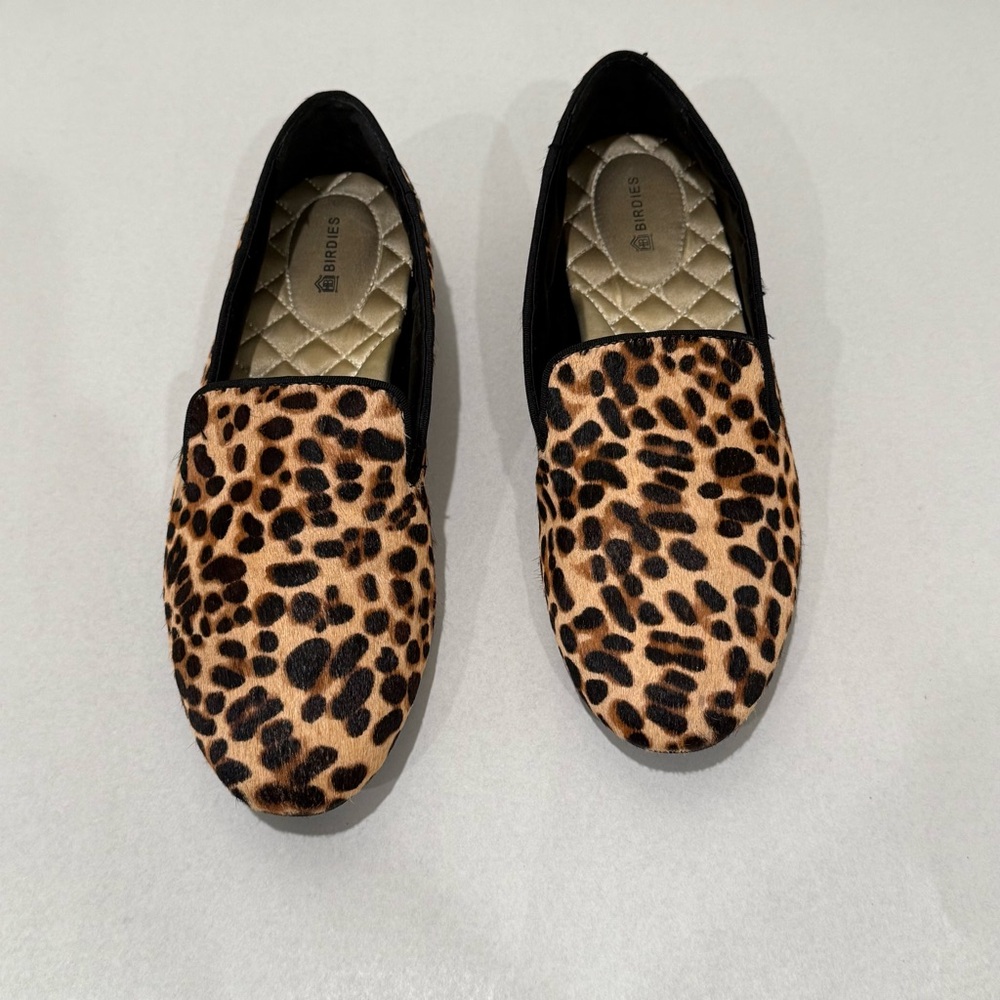 Birdies The Starling Cheetah Calf Hair Loafer Flats